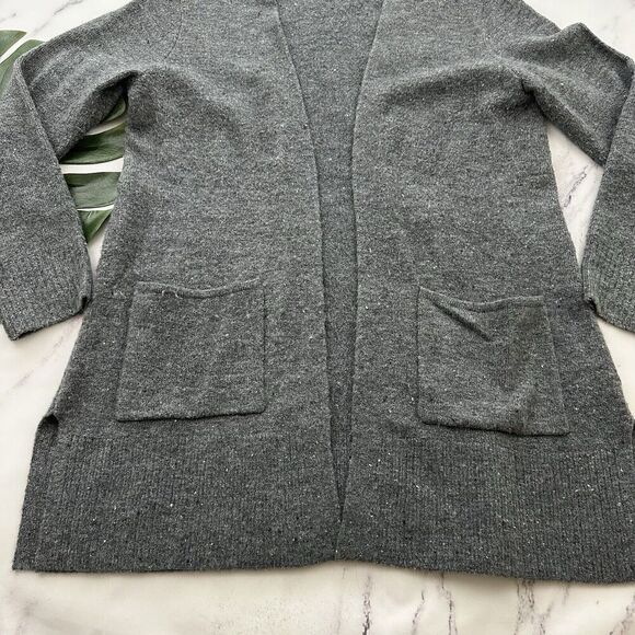 Old Navy Womens Open Front Cardigan Sweater Size L Gray Tunic Length - Picture 5 of 12